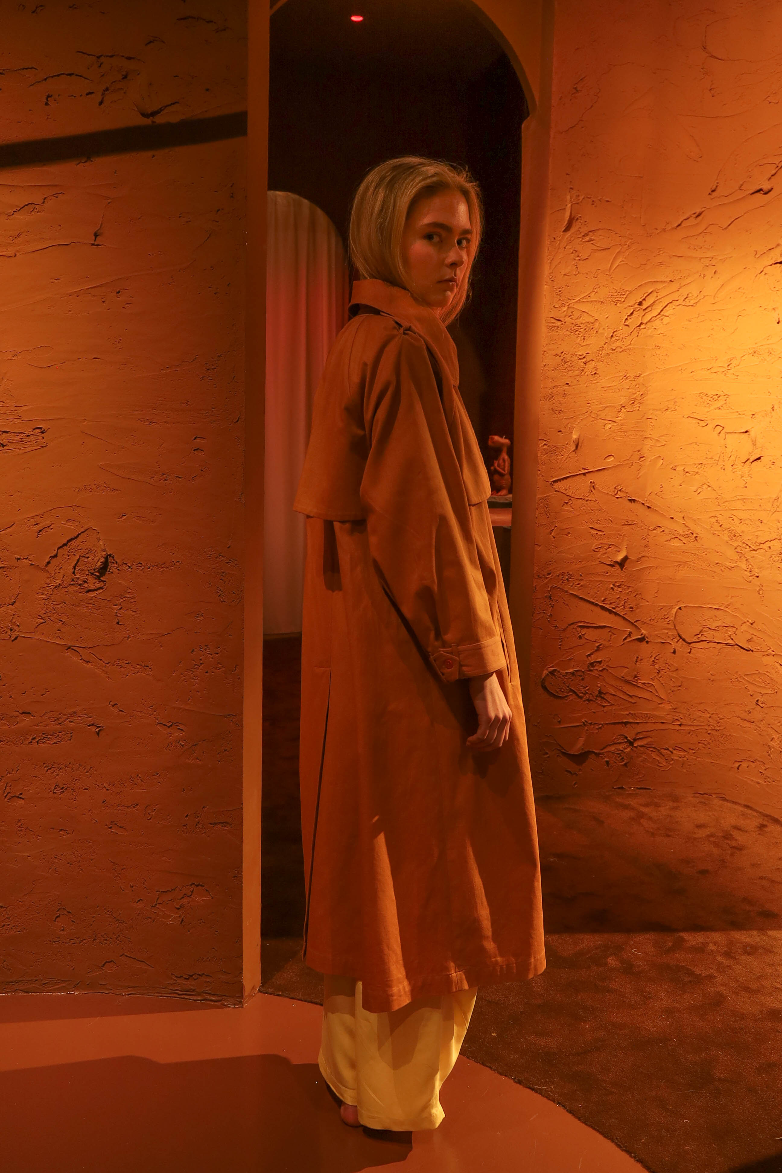 Rich Hair Trench Coat