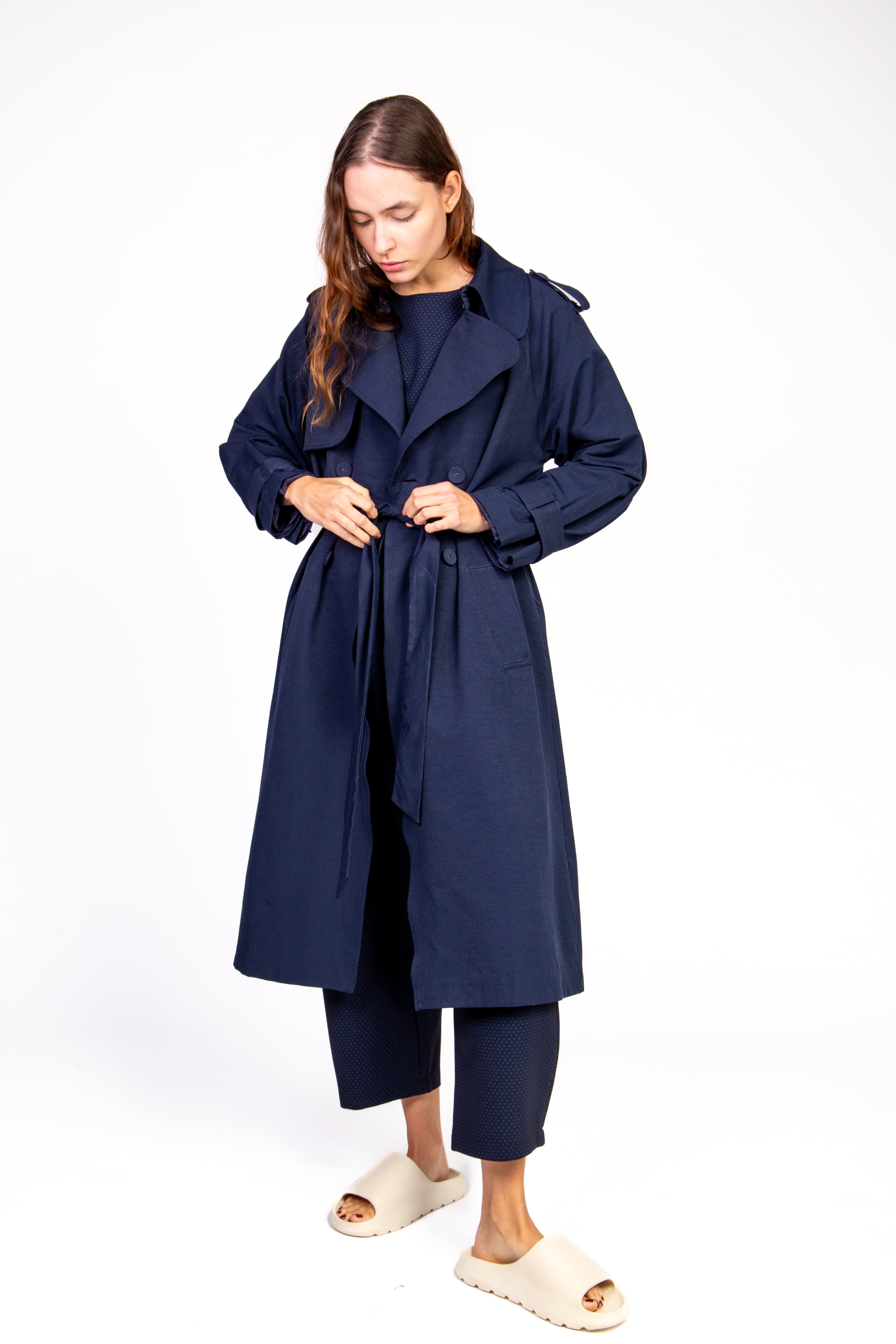 Rich Hair Trench Coat