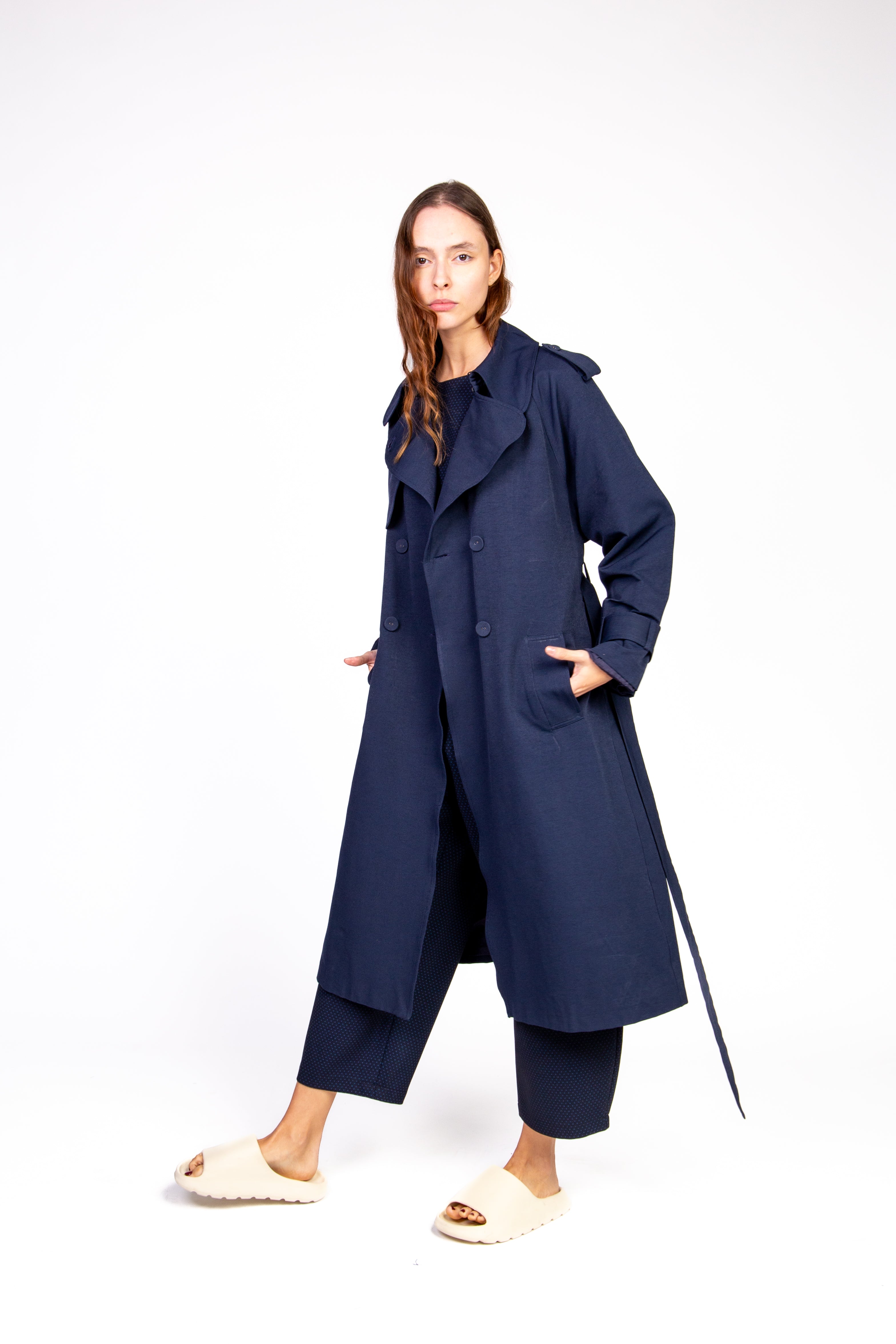 Rich Hair Trench Coat