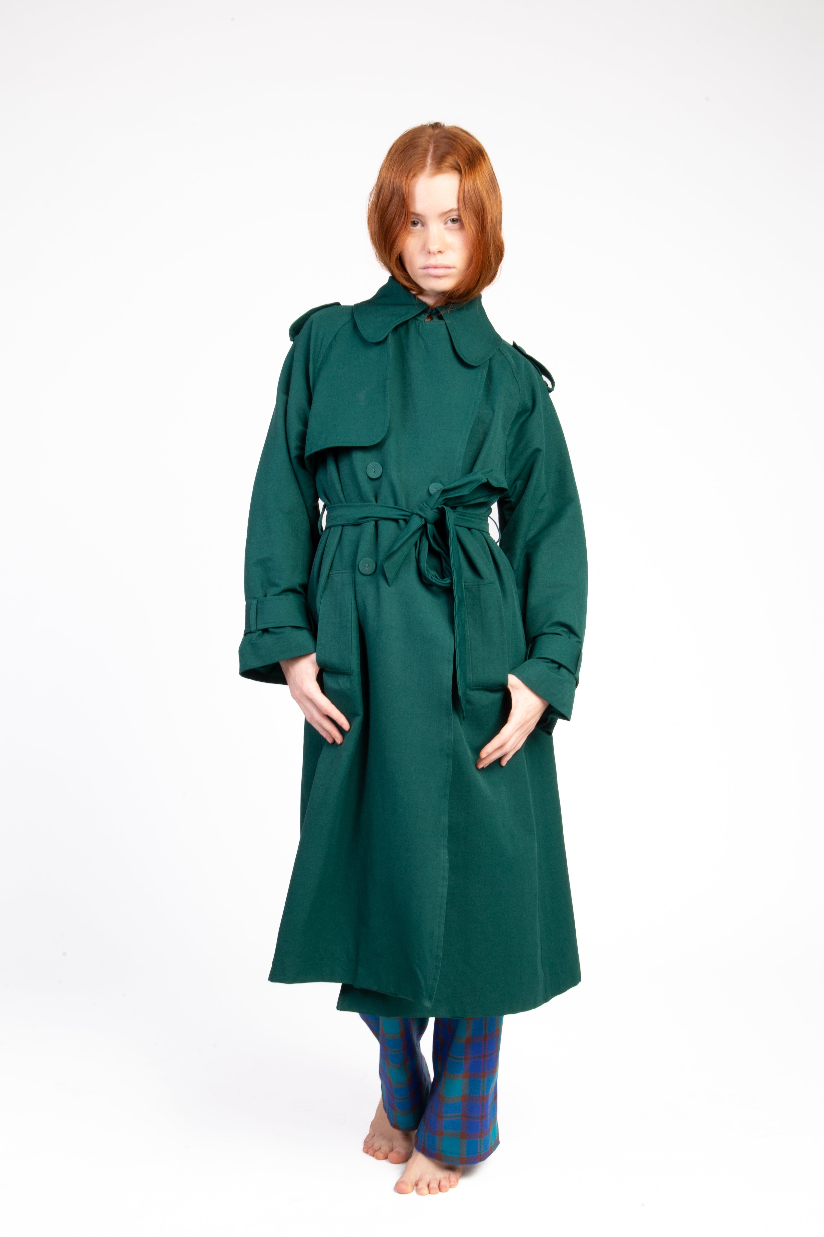 Rich Hair Trench Coat